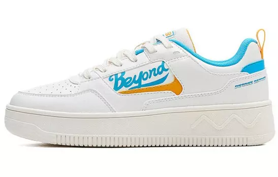 Кроссовки для скейтбординга женские с низким верхом белые/синие/желтые 361°