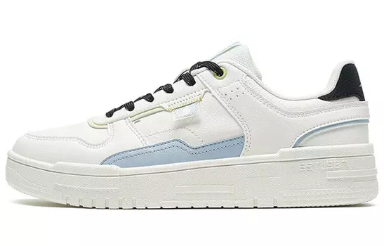 Кроссовки для скейтбординга женские с низким верхом Sail Белый / Sunset Fog Blue / Черный Xtep