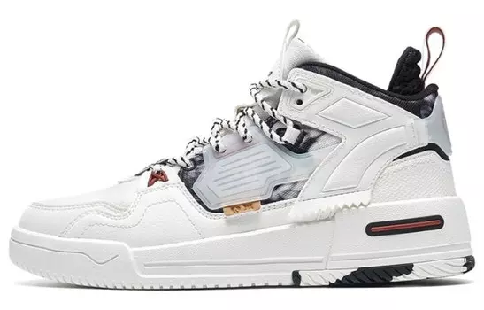 Кроссовки для скейтбординга женские, средней высоты, белые/черные Xtep