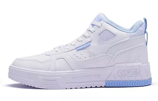 Кроссовки для скейтбординга женские, средней высоты, белые/синие 361°