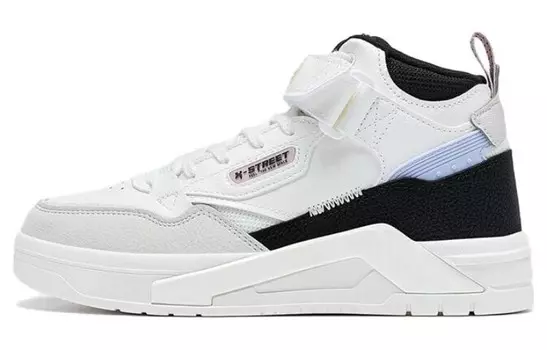 Кроссовки для скейтбординга женские, средней высоты, белые/черные Xtep