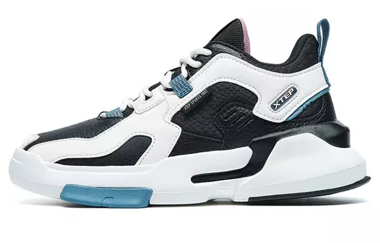 Кроссовки для скейтбординга женские, средней высоты, синие/черные/бежевые Xtep