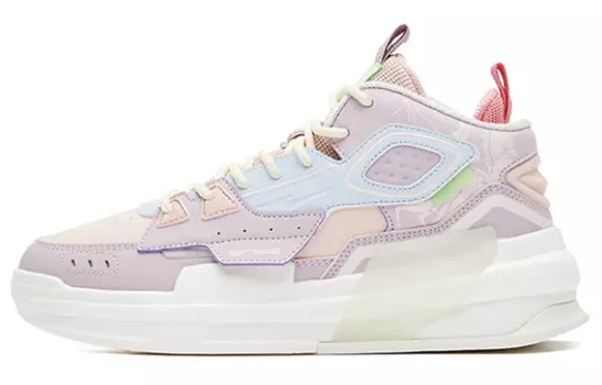 Кроссовки для скейтбординга женские, средней высоты, светло-фиолетовый/сахарного цвета Erke