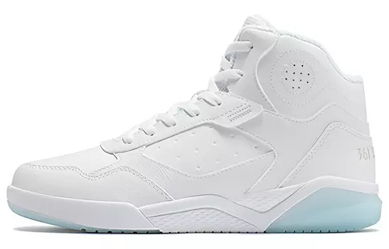 Кроссовки для скейтбординга женские высокие 361 Degree белые / ледниково-голубые 361°