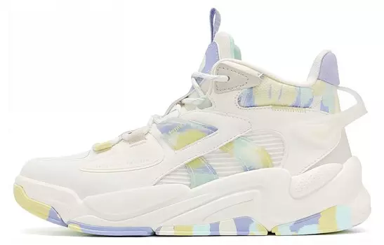 Кроссовки для скейтбординга женские высокие белые/желтые/синие/фиолетовые Xtep