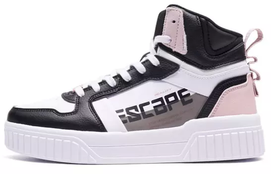 Кроссовки для скейтбординга женские высокие черные/белые Xtep