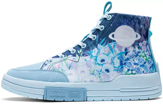 Кроссовки для скейтбординга женские высокие синие Peak