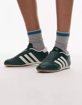 Кроссовки для тхэквондо Adidas Originals темно-зеленого и белого цвета