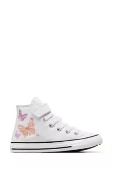 Кроссовки для юниоров Chuck Taylor с вышивкой-бабочкой Converse, белый