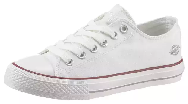 Кроссовки Dockers by Gerli с тонкой вышивкой логотипа, повседневная обувь, полуботинки, туфли на шнуровке, белый