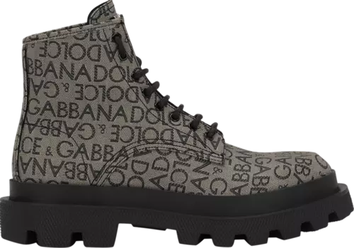 Кроссовки Dolce & Gabbana Combat Boot 'Allover Logo - Marrone', коричневый