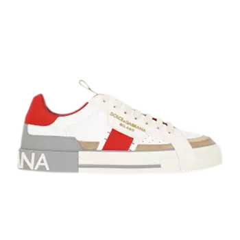Кроссовки Dolce & Gabbana Custom 2.Zero Low 'Beige', белый