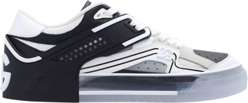 Кроссовки Dolce & Gabbana Custom 2.Zero Low Black Silver, черный