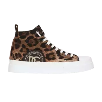 Кроссовки Dolce & Gabbana Dolce & Gabbana Portofino Mid Leopard, коричневый