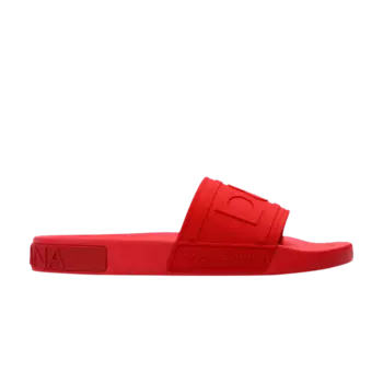 Кроссовки Dolce & Gabbana Dolce & Gabbana Slides Embossed Logo - Red, красный