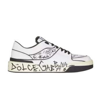 Кроссовки Dolce & Gabbana New Roma Low 'Allover Graffiti - White', белый