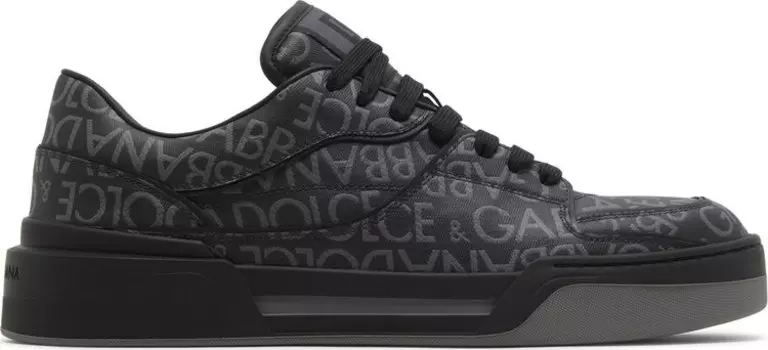 Кроссовки Dolce & Gabbana New Roma Low 'Allover Jacquard Logo - Black', черный