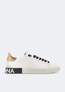 Кроссовки Dolce&Gabbana Portofino Vintage Calfskin, белый
