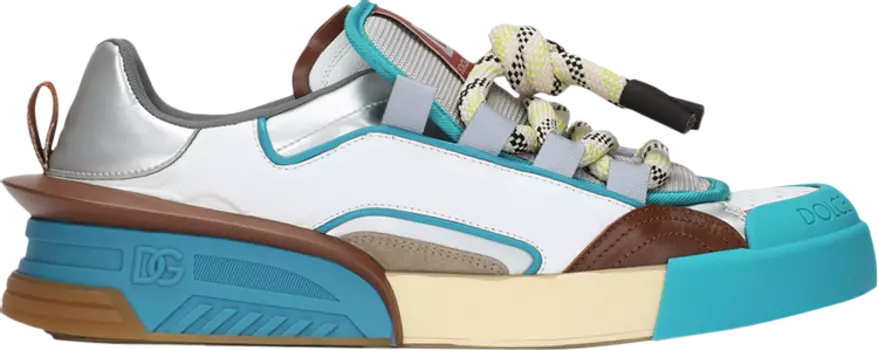 Кроссовки Dolce & Gabbana Portofino 'White Brown Blue', разноцветный