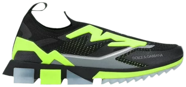 Кроссовки Dolce & Gabbana Sorrento Melt 'Black Fluorescent Green', черный