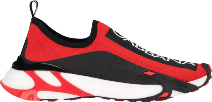 Кроссовки Dolce & Gabbana Stretch Mesh Fast Sneaker 'Red Black', красный