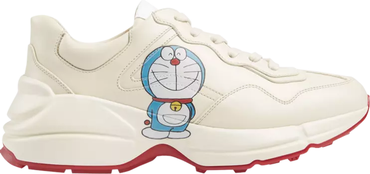 Кроссовки Doraemon x Gucci Wmns Rhyton Ivory, слоновая кость