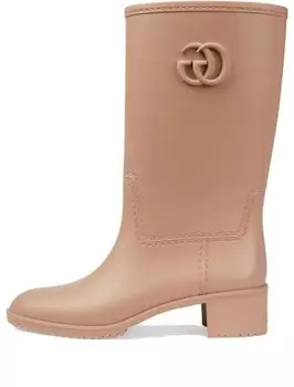 Кроссовки double g rain boot 'light brown rubber' Gucci, бежевый