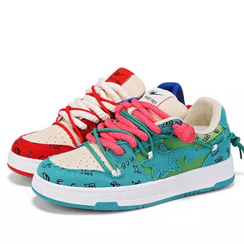 Кроссовки DOUBLE STAR 88 Skateboard Shoes Unisex Low-Top, зеленый