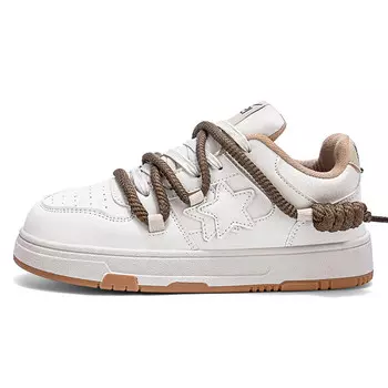 Кроссовки DOUBLE STAR 88 Skateboarding Shoes Unisex Low-top, черный/белый