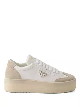Кроссовки Downtown на платформе Prada, белый
