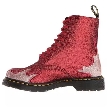 Кроссовки dr.martens 1460 pascal flame glitter 'red' Dr. Martens, красный