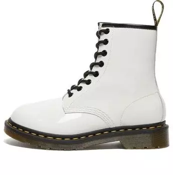 Кроссовки dr.martens 1460 patent leather lace up boots 'white' Dr. Martens, белый