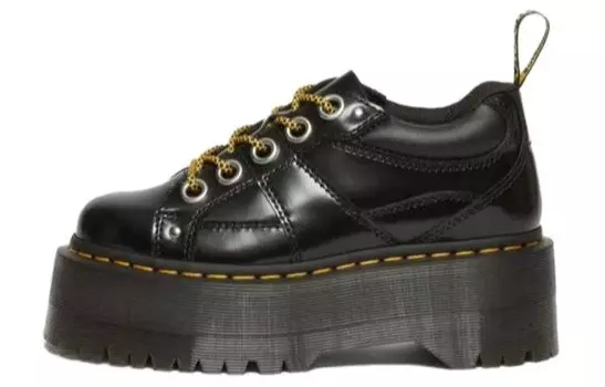 Кроссовки Dr. Martens 5-Eye Max 70mm Platform Sneakers, черный/желтый