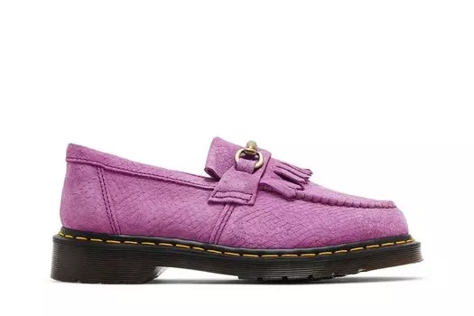 Кроссовки Dr. Martens Adrian Snaffle Repello Emboss Suede Kiltie Loafer Thrift Pink, розовый