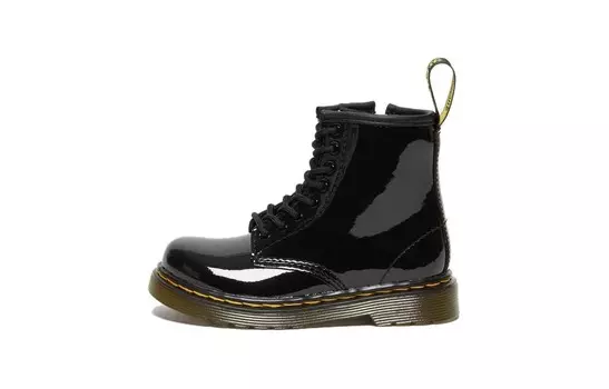 Кроссовки Dr. Martens Kids 1460 Patent Leather Ankle Boots, черный