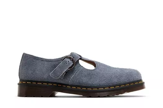 Кроссовки Dr. Martens T-Bar Suede Mary Jane Washed Denim, синий