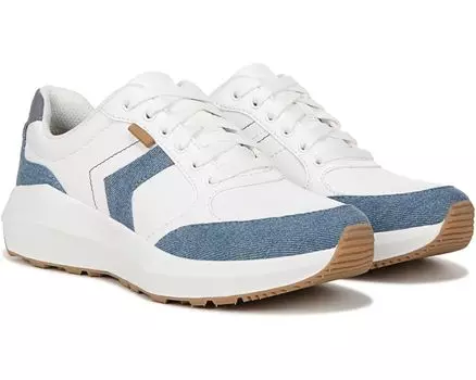 Кроссовки Dr. Scholl's Hannah Retro Lace Up Sneaker, цвет White Blue Denim