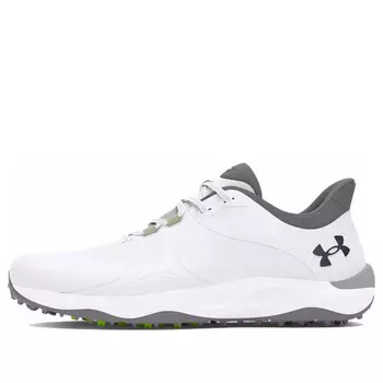 Кроссовки drive pro spikeless golf wide 'white metallic gun metal' Under Armour, белый