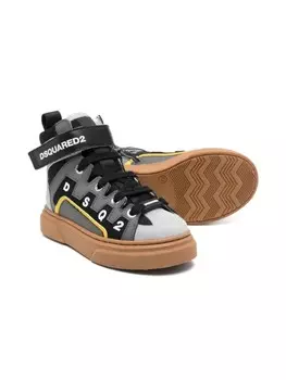 Кроссовки DSQUARED2 KIDS со вставками, черный