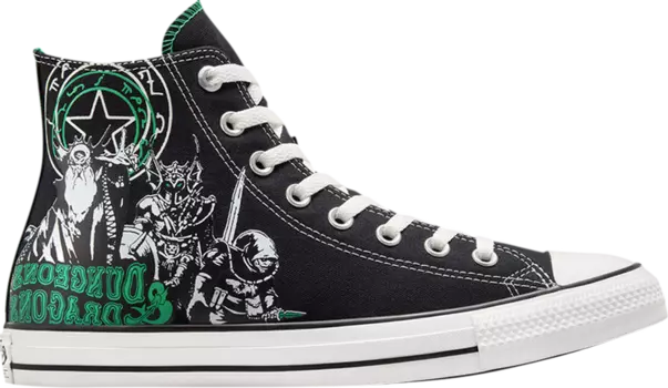 Кроссовки Dungeons & Dragons x Chuck Taylor All Star High 'Black Green', черный