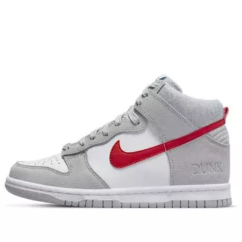 Кроссовки dunk high se 'athletic club - light smoke grey gym red' Nike, серый