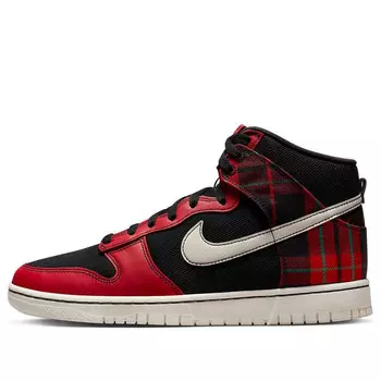 Кроссовки dunk high se 'tartan plaid' Nike, черный