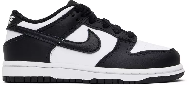 Кроссовки Dunk Low для маленьких детей, белые и черные Nike