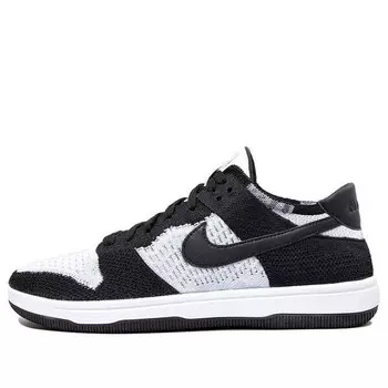 Кроссовки dunk low flyknit Nike, белый