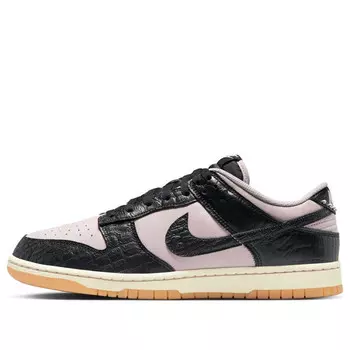 Кроссовки dunk low retro 'pink black croc' Nike, фиолетовый