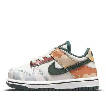 Кроссовки dunk low se 'sail multi-camo' Nike, камуфляж