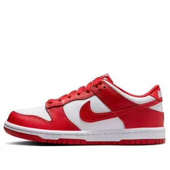 Кроссовки dunk low 'white university red' Nike, белый