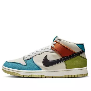 Кроссовки dunk mid 'pale ivory multi' Nike, белый