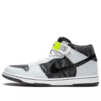 Кроссовки dunk mid premium sb 'heavy mental' Nike, черный
