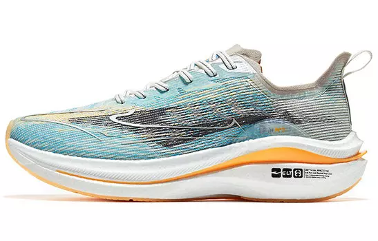 Кроссовки Dust Pro Running Shoes Men Low-top Microcrystalline White/Iron Man Grey/Blue/Orange Erke